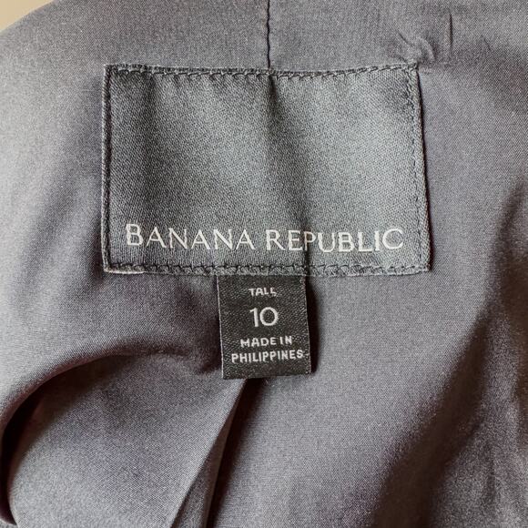 Banana Republic, Black Moto Jacket w Asymmetrical Full Front Zip-Women’s Size 10 - Picture 7 of 9